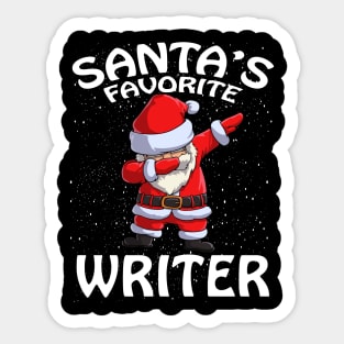 Santas Favorite Writer Christmas Sticker